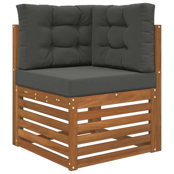 Sofakissen für draußen Polyester Anthrazit 60 x 60 cm