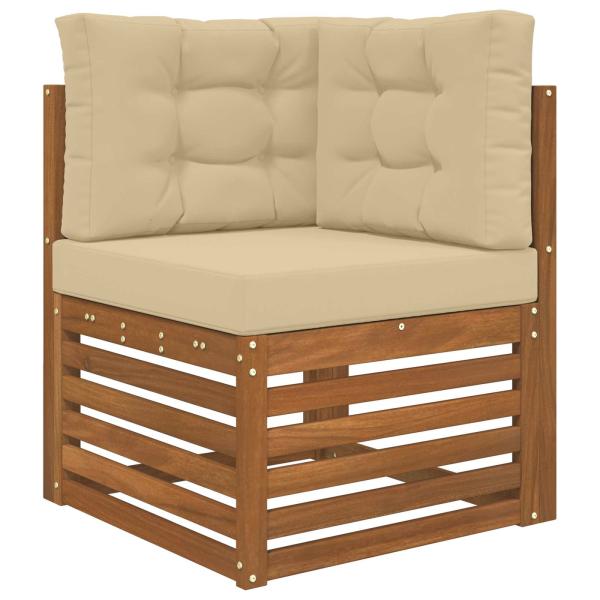 Sofakissen für draußen Polyester Beige 60 x 60 cm