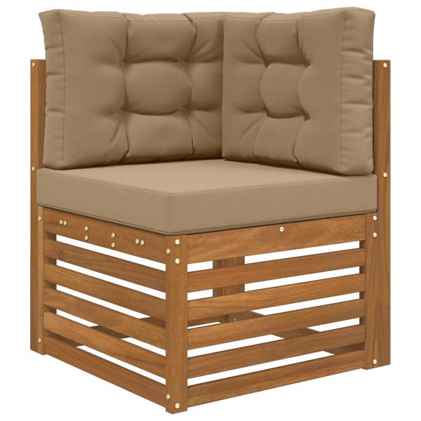 Sofakissen für draußen Polyester Taupe 60 x 60 cm