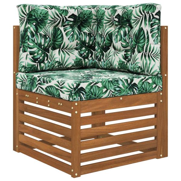 Sofakissen für draußen Polyester Blattmuster 60 x 60 cm