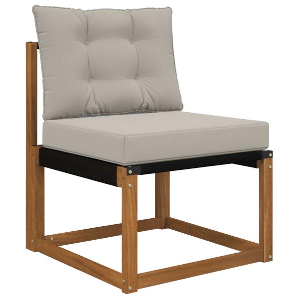 Sofakissen für draußen Polyester Grau 60 x 50,5 cm