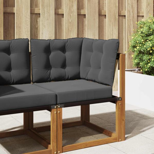 ARDEBO.de - Sofakissen für draußen Polyester Anthrazit 50,5 x 50,5 cm