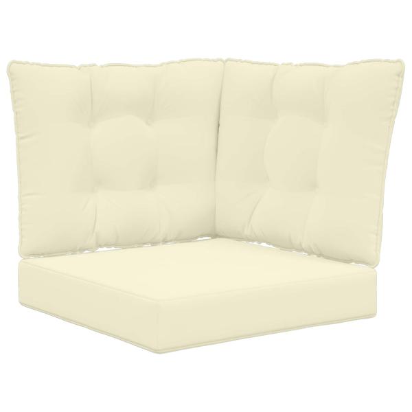 Sofakissen für draußen Polyester Creme 50,5 x 50,5 cm