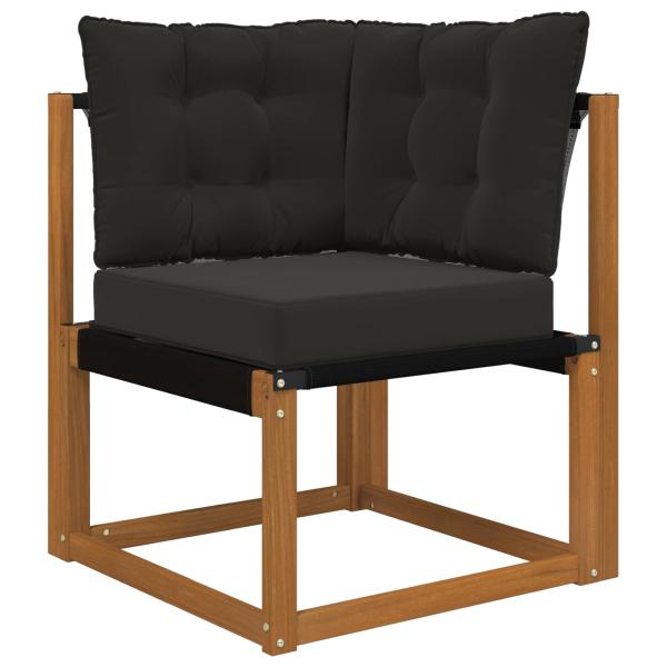 Sofakissen für draußen Polyester Schwarz 50,5 x 50,5 cm