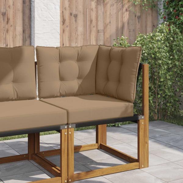 ARDEBO.de - Sofakissen für draußen Polyester Taupe 50,5 x 50,5 cm
