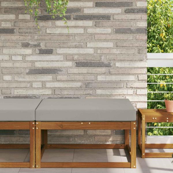 ARDEBO.de - Sofakissen für draußen Polyester Grau 80 x 80 cm