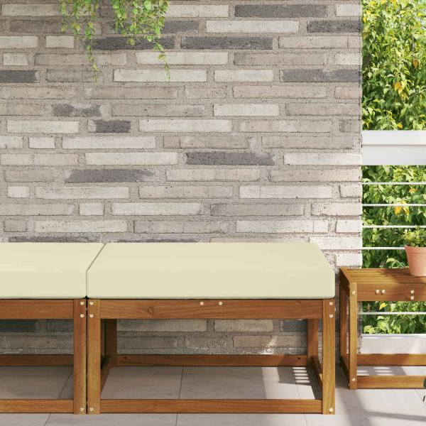 ARDEBO.de - Sofakissen für draußen Polyester Creme 80 x 80 cm