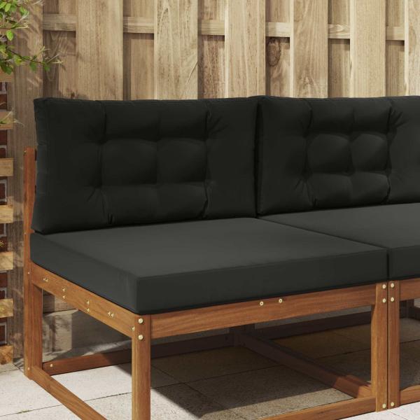 ARDEBO.de - Sofakissen für draußen Polyester Schwarz 80 x 80 cm