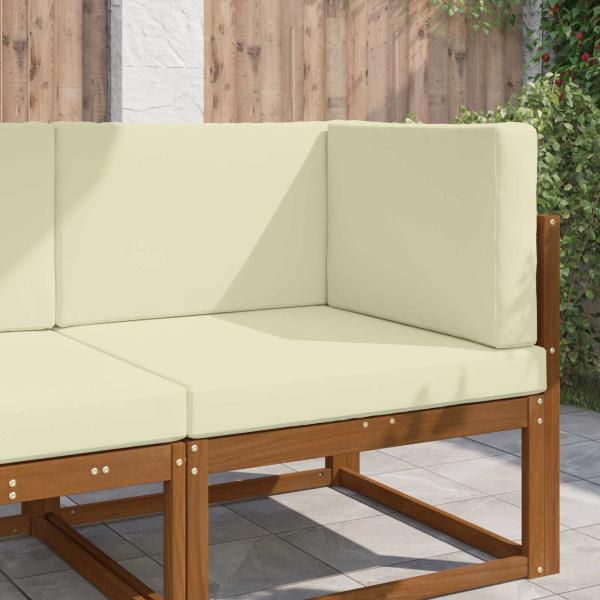 ARDEBO.de - Sofakissen für draußen Polyester Creme 80 x 80 cm