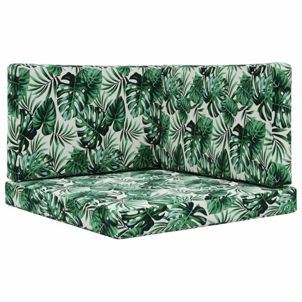 Sofakissen für draußen Polyester Blattmuster 80 x 80 cm