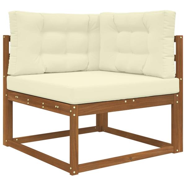 Sofakissen für draußen Polyester Creme 80 x 80 cm