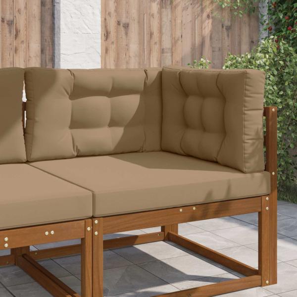 ARDEBO.de - Sofakissen für draußen Polyester Taupe 80 x 80 cm