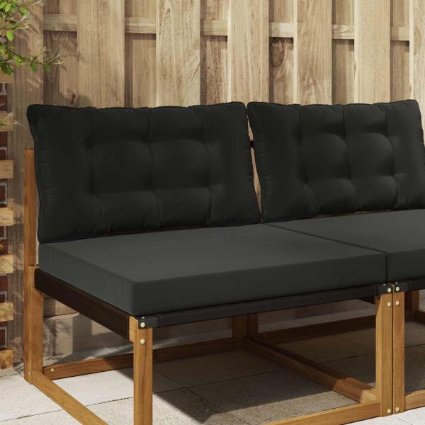 ARDEBO.de - Sofakissen für draußen Polyester Schwarz 80 x 68,5 cm