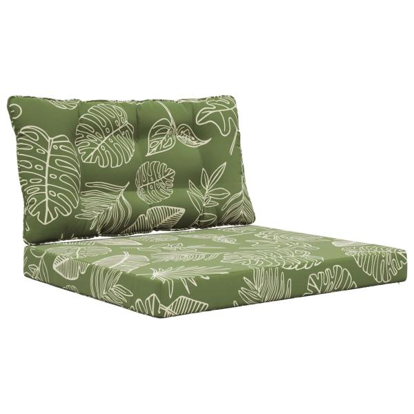 Sofakissen für draußen Polyester Blattdesign 80 x 68,5 cm