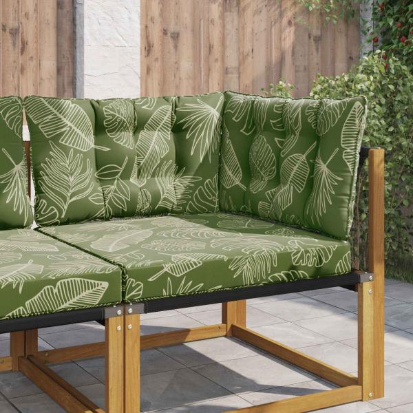 ARDEBO.de - Sofakissen für draußen Polyester Blattdesign 68,5 x 68,5 cm