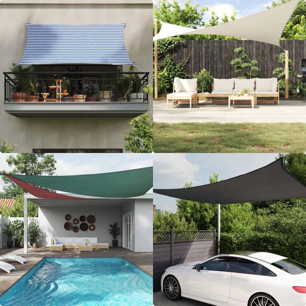 Sonnensegel 4 x 5 x 6,4 m 100 % Polyester Oxford Dreieckig