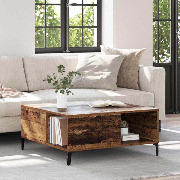 ARDEBO.de - Couchtisch Altholz 80 x 80 x 36,5 cm Holzwerkstoff