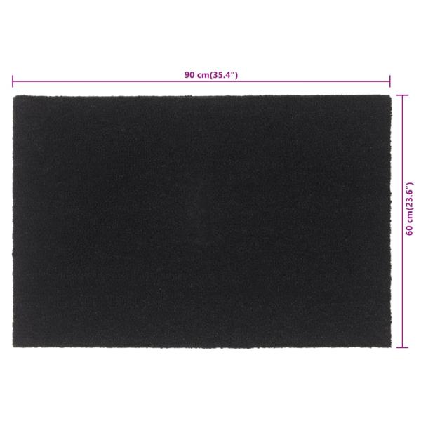 Fußmatte Schwarz 60x90 cm Kokosfaser Getuftet