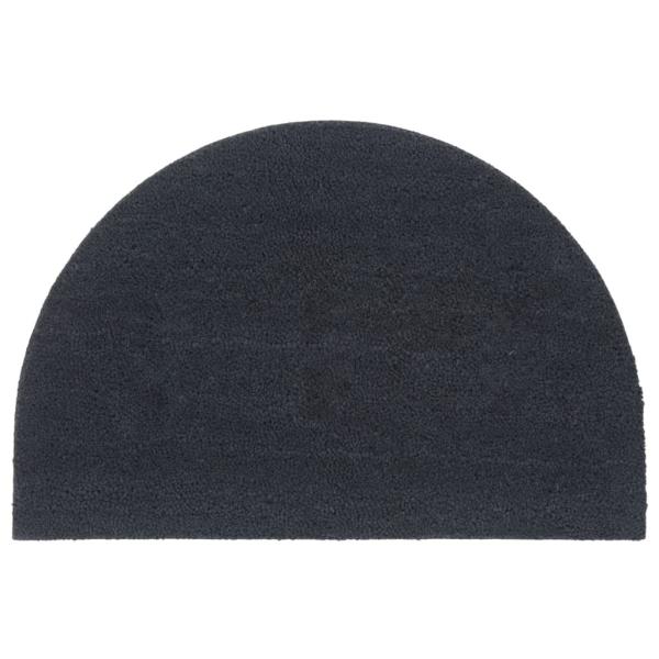 ARDEBO.de - Fußmatte Dunkelgrau Halbrund 60x90 cm Kokosfaser Getuftet