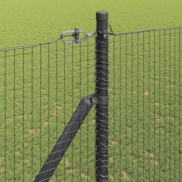 Geschweißter Drahtzaun mit Stacheln 11 x 1,5 m Grau Netz