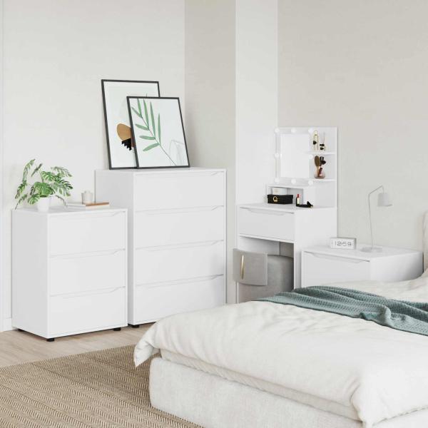 Stauraumschr?nke 80 x 48 x 105 cm Holzwerkstoff Wei?