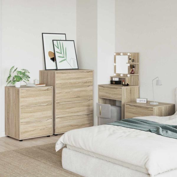 Stauraumschränke 80 x 48 x 105 cm Holzwerkstoff Sonoma-Eiche