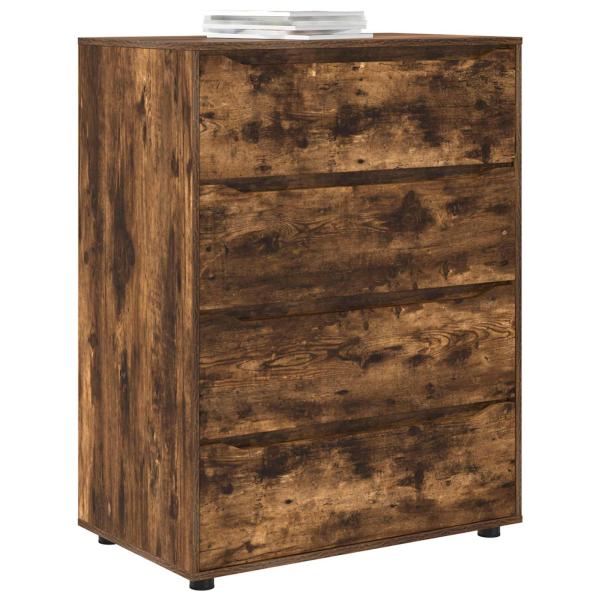 Stauraumschränke 80 x 48 x 105 cm Holzwerkstoff Räuchereiche