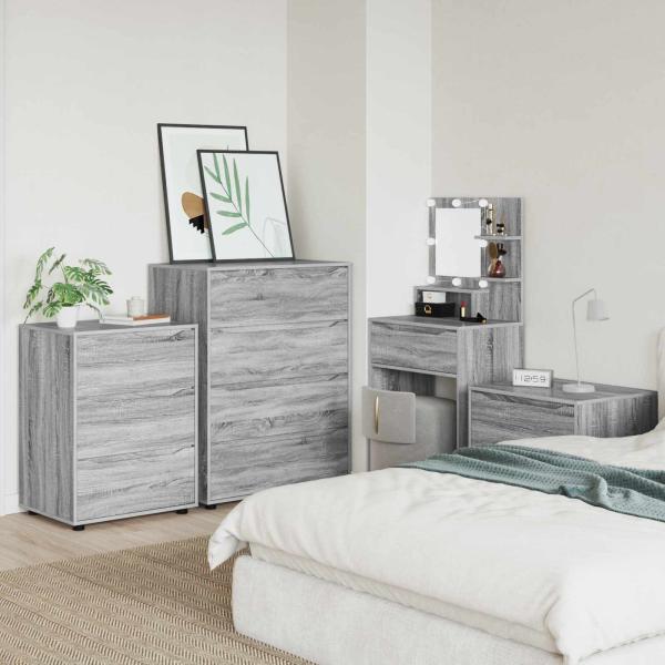 Stauraumschränke 80 x 48 x 105 cm Holzwerkstoff Sonoma-Grau