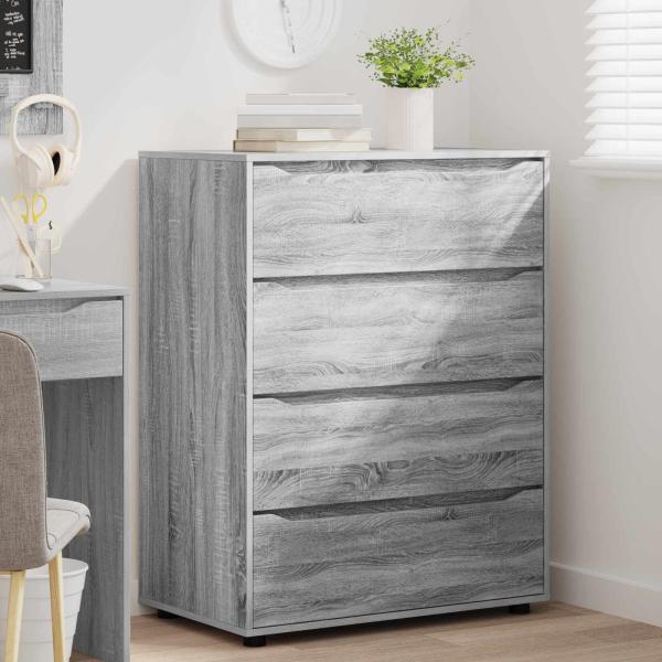 Stauraumschränke 80 x 48 x 105 cm Holzwerkstoff Sonoma-Grau