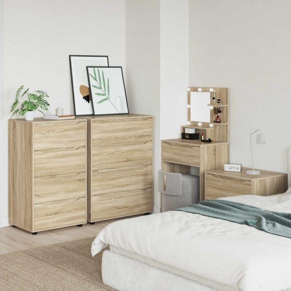 Stauraumschränke 60 x 48 x 105 cm Holzwerkstoff Sonoma-Eiche