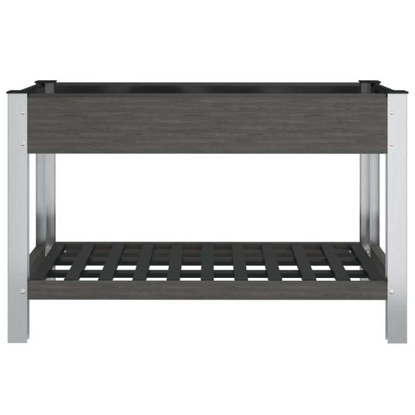 Garten-Hochbeet mit Ablage Grau 120x50x75 cm WPC