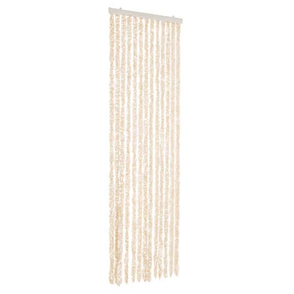 Fliegenvorhang Beige und Weiß 56x200 cm Chenille
