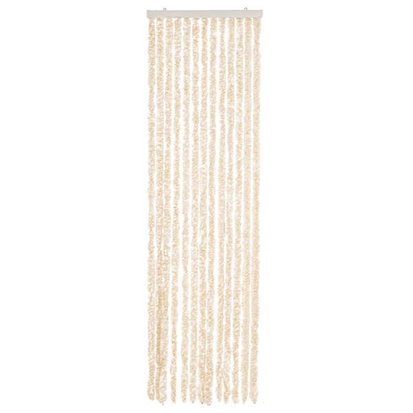 Fliegenvorhang Beige und Weiß 56x200 cm Chenille