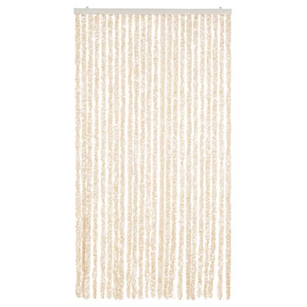 Fliegenvorhang Beige und Weiß 100x200 cm Chenille