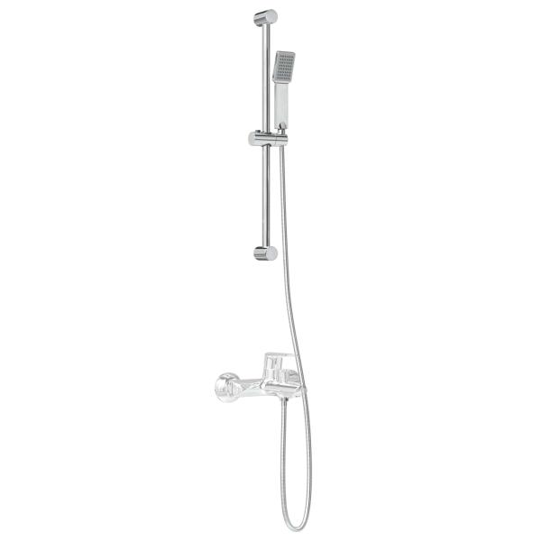 Duschsystem-Set Chrom 70 cm Edelstahl