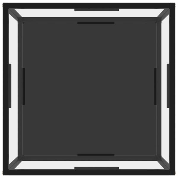 Couchtisch Transparent und Schwarz 60x60x35 cm Hartglas