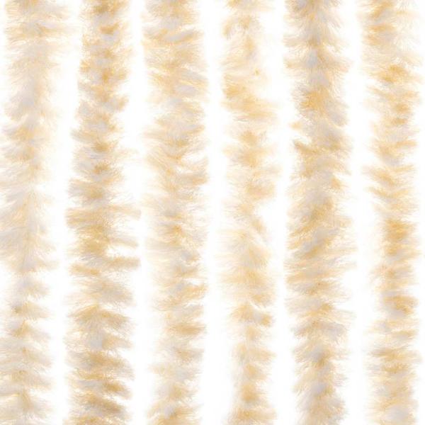 Fliegenvorhang Beige und Weiß 100x230 cm Chenille