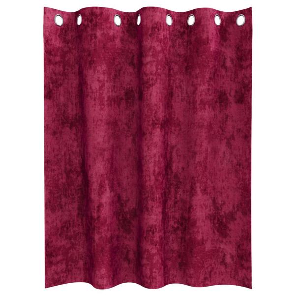 Samtvorhänge 2 Stk. Weinrot 140 x 140 cm Samt