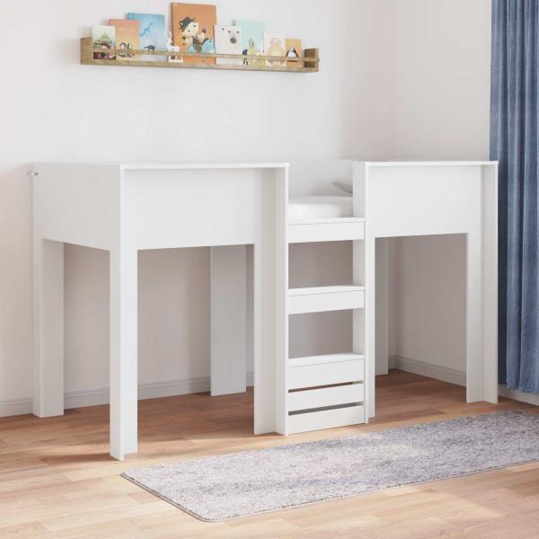 ARDEBO.de - Etagenbett für Kinder Weiß 75 x 190 cm Holzwerkstoff