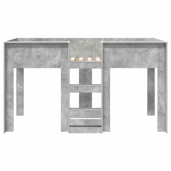 Etagenbett für Kinder Beton Grau 90 x 190 cm Holzwerkstoff