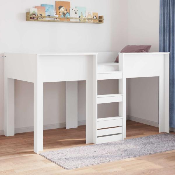 ARDEBO.de - Etagenbett für Kinder Weiß 80 x 200 cm Holzwerkstoff