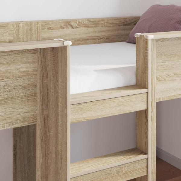 Etagenbett für Kinder Sonoma-Eiche 80 x 200 cm Holzwerkstoff