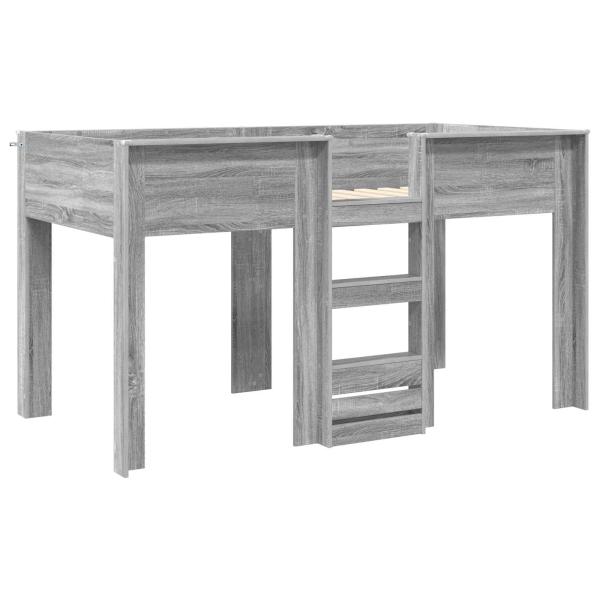 Etagenbett für Kinder Graues Sonoma 80 x 200 cm Holzwerkstoff