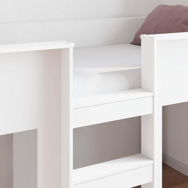 Etagenbett für Kinder Weiß 90 x 200 cm Holzwerkstoff