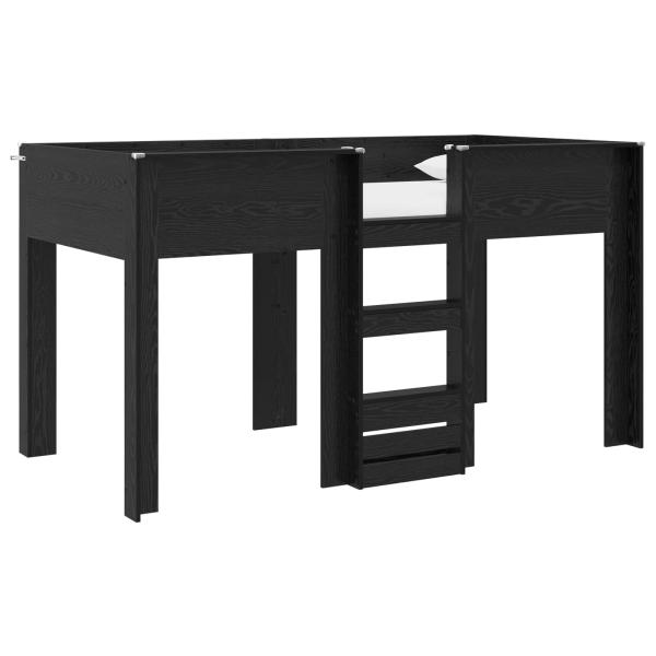 Etagenbett für Kinder Schwarz Eichen-Optik 90 x 200 cm