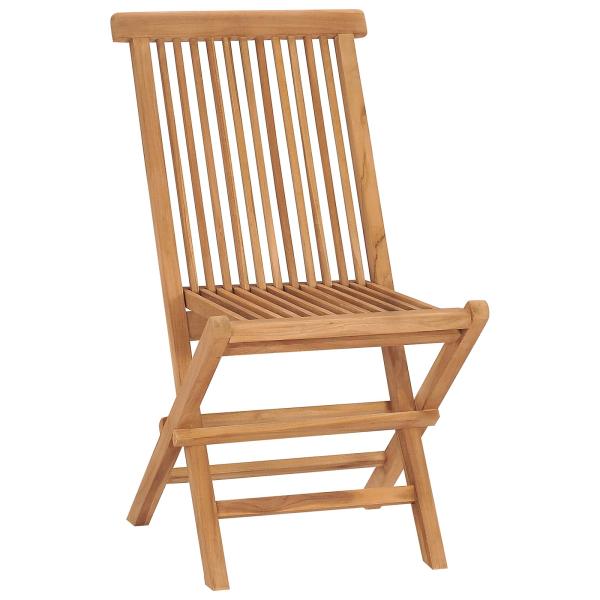 Garten Bistro Set 3 stk. Natur Massivholz Teak