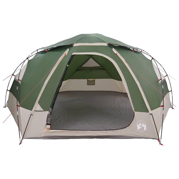 Kuppelzelt mit abnehmbarem Regenfly 8 Personen Grün