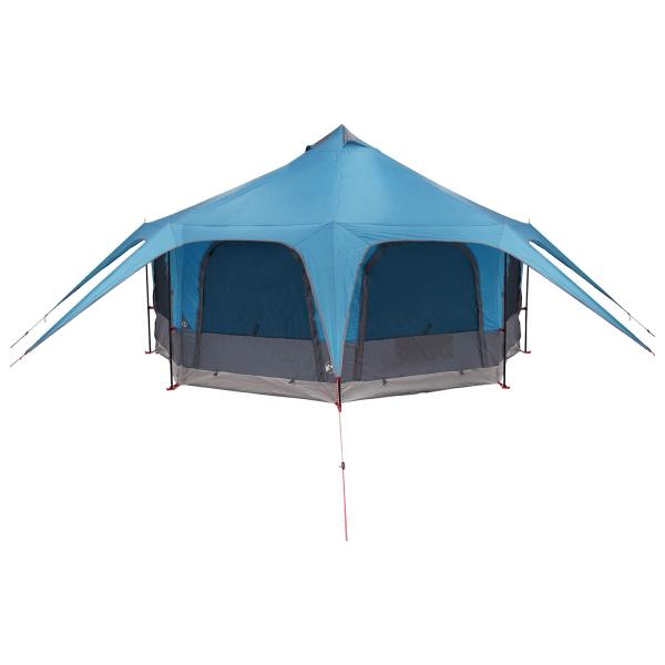 Familienzelt 5 Personen Blau 185T Polyester mit PU-Beschichtung