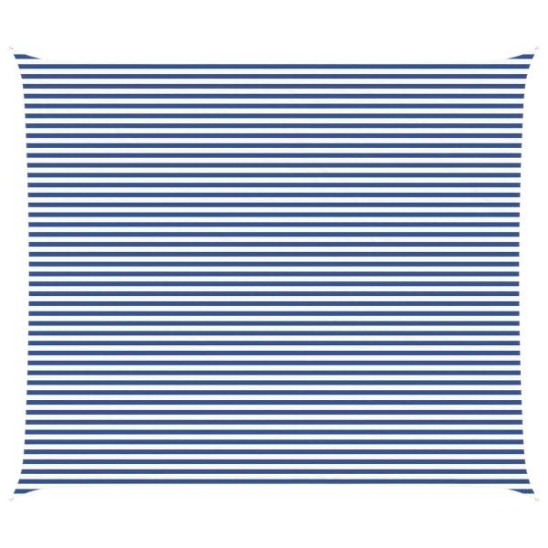 Sonnensegel Blau und Weiß 7 x 6 m 100 % Polyester Oxford