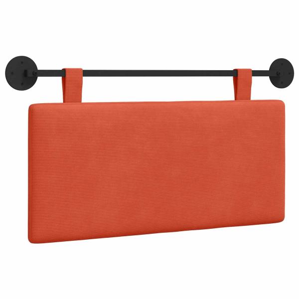 Hängendes Kopfteil Rot-Orange Cordstoff